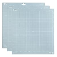 Cricut LightGrip Cutting Mats 12in x 12in, Reusable Cutting Mats for Crafts with Protective Film, Use with Printer Paper, Vellum, Light Cardstock & More for Cricut Explore & Maker (3 Count)