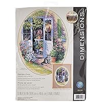 Wilton Dimensions Needlecrafts Counted Cross Stitch, Garden Door, Ivory