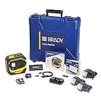 Brady M511 Portable Wireless Industrial Label Printer, Bluetooth Compatible, Comes with a Hard case, Power Brick, 3 Label cartridges, Magnet, Utility Hook Workstation Product/Wire Suite