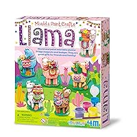 4M | Mould & Paint-Llama | Creative Arts and Crafts Kit | Mould Your Llamas and Decorate | Fridge Magnets & Badges