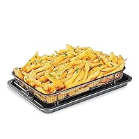 Bakken Swiss Air Fryer Tray, 2 in 1 Nonstick Crisper Air Fry Basket w/Elevated Mesh Great for Oven, Dishwasher Safe – Ceramic Coating PTFE/PFOA/PFOS FREE Extra-large (9.5