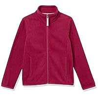 Amazon Essentials Girls and Toddlers' Polar Fleece Full-Zip Mock Jacket