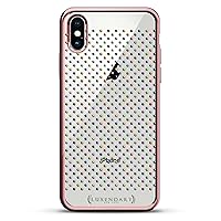 CONFETTI COLORFUL POLKA DOT | Luxendary Chrome Series designer case for iPhone X in Rose Gold trim