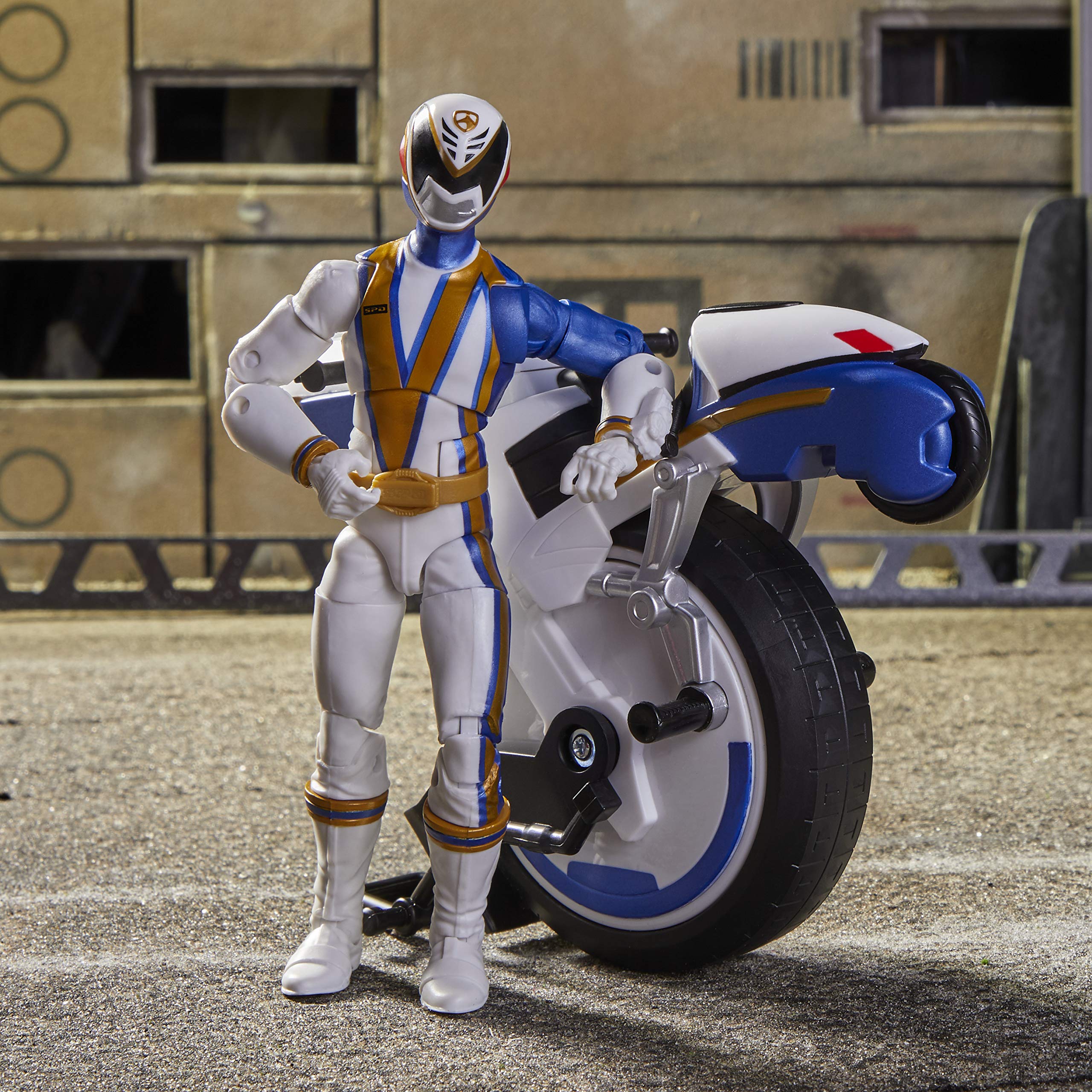 Power Rangers Lightning Collection S.P.D. Omega Ranger and Uniforce Cycle Vehicle 6-Inch Collectible Figure Toy (Amazon Exclusive)