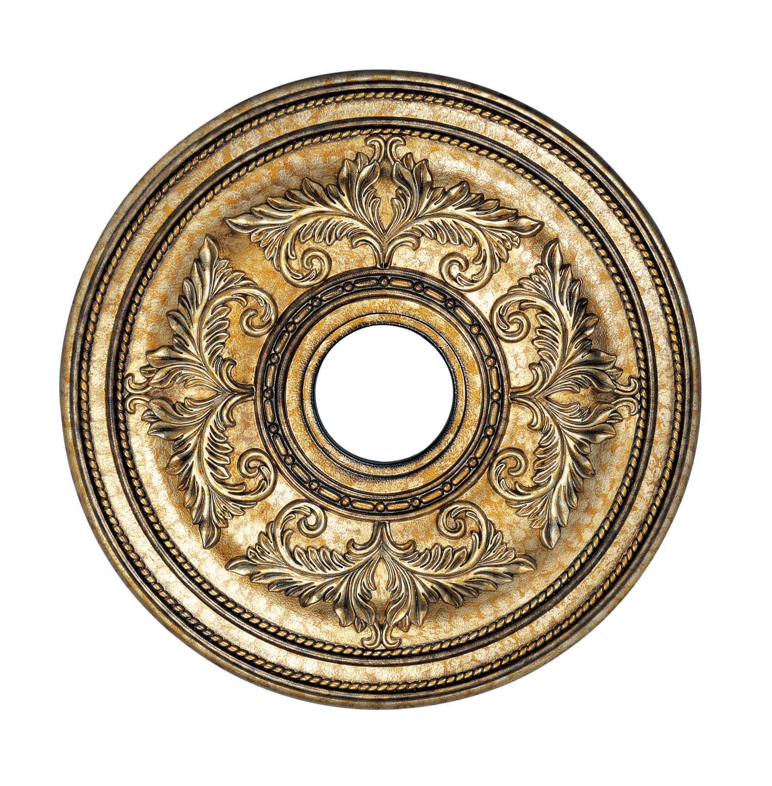 Livex Lighting 8200-65 Ceiling Medallion, Hand Painted Vintage Gold Leaf 0.1 x 0.1 x 1.5