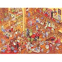 Big Potato Mayhem in The Library: Book Jigsaw Puzzle for Adults (1000 Pieces) Filled with 101 Riddles to Solveâ€¦