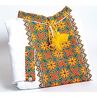 New Traditional Ukrainian Vyshyvanka Mens Hand Made Embroidered Linen Shirt White Orange sz XL