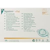 3M™ Tegaderm™ +Pad Film Dressing with Non-Adherent Pad 3587, Oval, Dressing 3 1/2 IN x 4 1/8 IN, Pad 1 3/4 IN x 2 3/8 IN