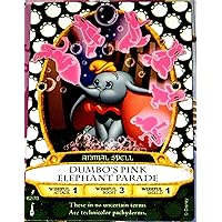 Disney Sorcerers Mask of the Magic Kingdom Sotmk Game Wdw Walt Disney World Exclusive Game Lightening Card # 62 Dumbo's Pink Elephant Parade Rare Animal Spell Map & Mickey Stickers