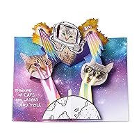 American Greetings Funny Pop Up Birthday Card with Music (Cats In Space)