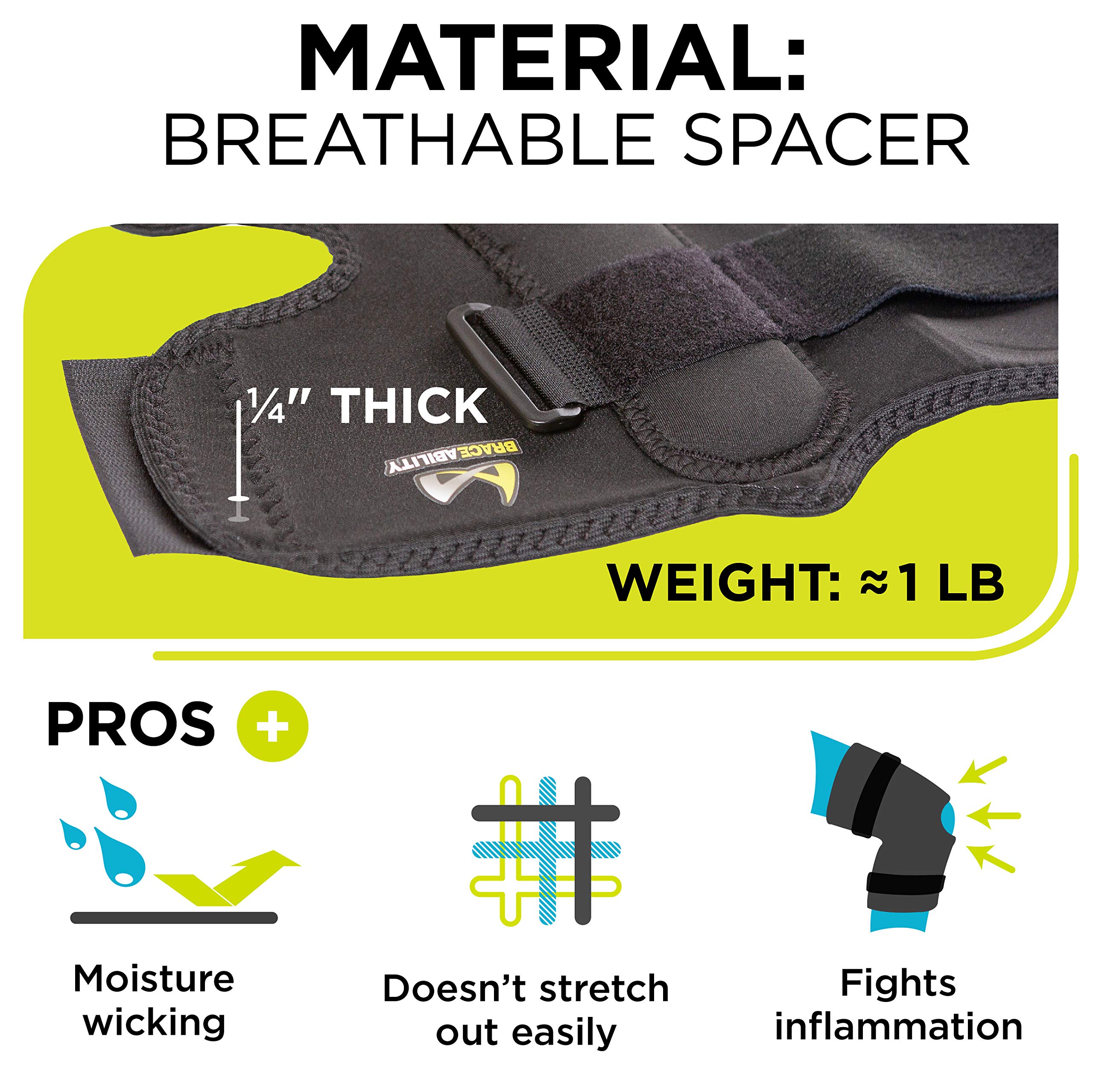 BraceAbility Obesity Hinged Knee Pain Brace - Overweight Men and Women's Wraparound Plus-Size Support for Osteoarthritis, Weak Joints, Medial and Lateral Kneecap Instability (Large)