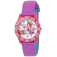 Disney Girl's 'Palace Pet' Quartz Plastic and Nylon Watch, Color:Purple (Model: W002833)