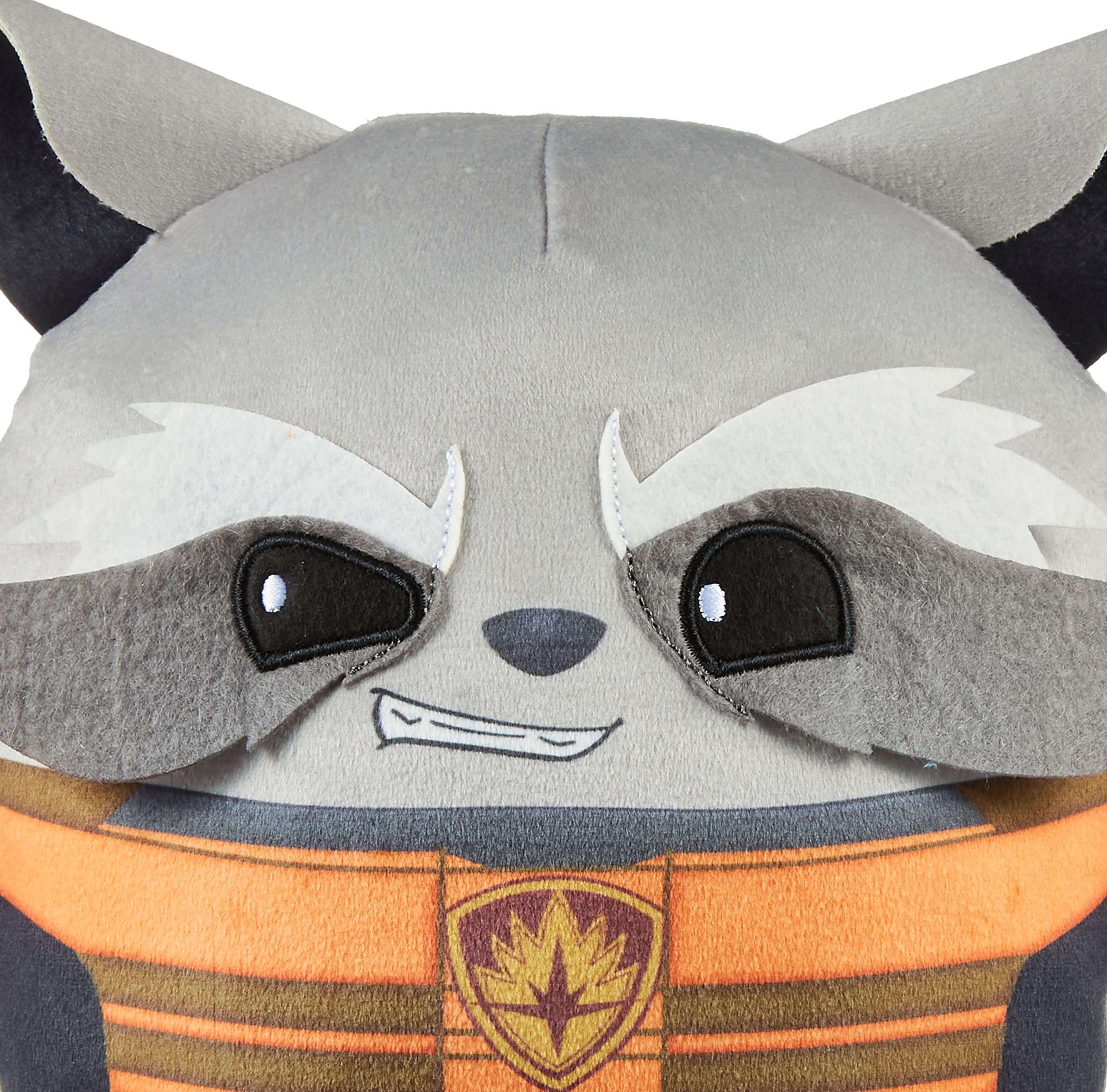 Mattel Marvel Cuutopia 10-inch Rocket Raccoon Plush Character, Super Hero Soft Rounded Pillow Doll, Collectible Toy Gift for Kids & Fans Ages 3 Years Old & Up