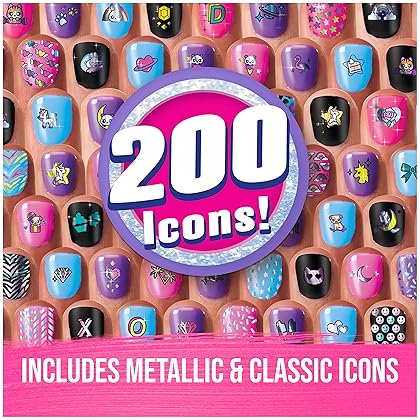 Cool Maker, GO GLAM U-nique Metallic Nail Salon with 200 Icons and Designs, 4 Polishes, Stamper & Dryer, Nail Kit for Girls, Amazon Exclusive