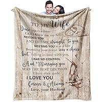 Wife Gifts for Mother's Day from Husband - Wedding Anniversary Romantic Gifts for Wife/Her - Wife Birthday Gift Ideas - Best Mothers Day Presents for Wife - to My Wife Gifts Throw Blanket 60