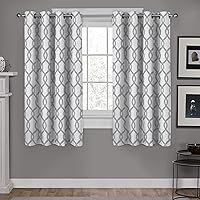 Exclusive Home Curtains Exclusive Home Kochi Light Filtering Linen Blend Grommet Top Curtain Panel Pair, 54x63, Dove Grey, 2 Count