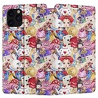 Wallet Case Replacement for Apple iPhone 12 Mini 11 Pro Max Xr Xs 10 X 8 Plus 7 6s SE Flip Red Queen Card Holder Cover Cute Wonderland PU Leather Cartoon Tea Party Folio Snap Magnetic