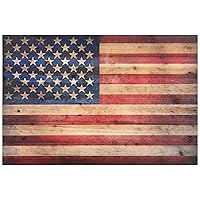 Empire Art Direct American Flag Digital Print on Solid Wood Wall Art, 24.00