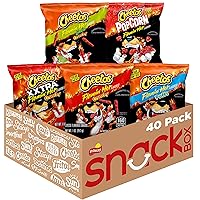 Cheese Flavored Snacks, Flamin' Hot Mix Variety Pack, (Pack of 40)