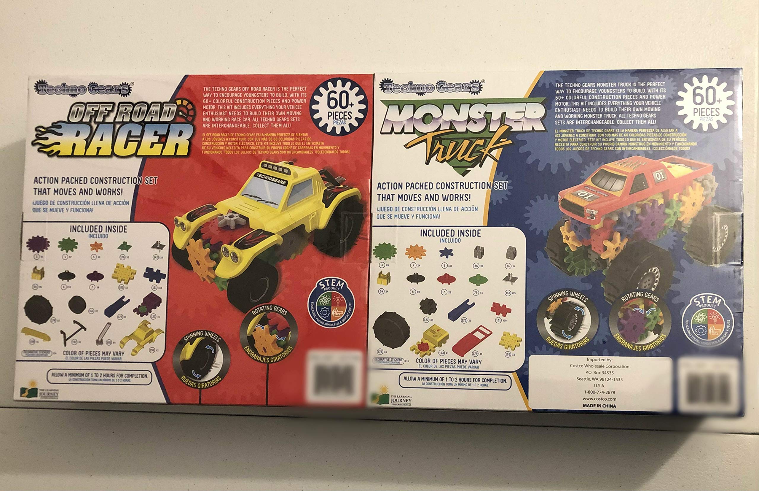 Techno Gears The Learning Journey Monster Truck and Off Road Racer Gift Set