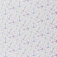 Mook Fabrics Cotton 2024 Maritime, White 15 Yard Bolt