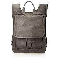 Slim Laptop Flap Backpack, Charcoal, One Size