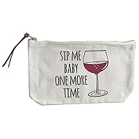 Moonlight Makers, Sip Me Baby One More Time, Canvas Zipper Pouch, Pencil or Pen Case, Make Up, Cosmetics, Toiletries Bag, School Supplies Travel Bag