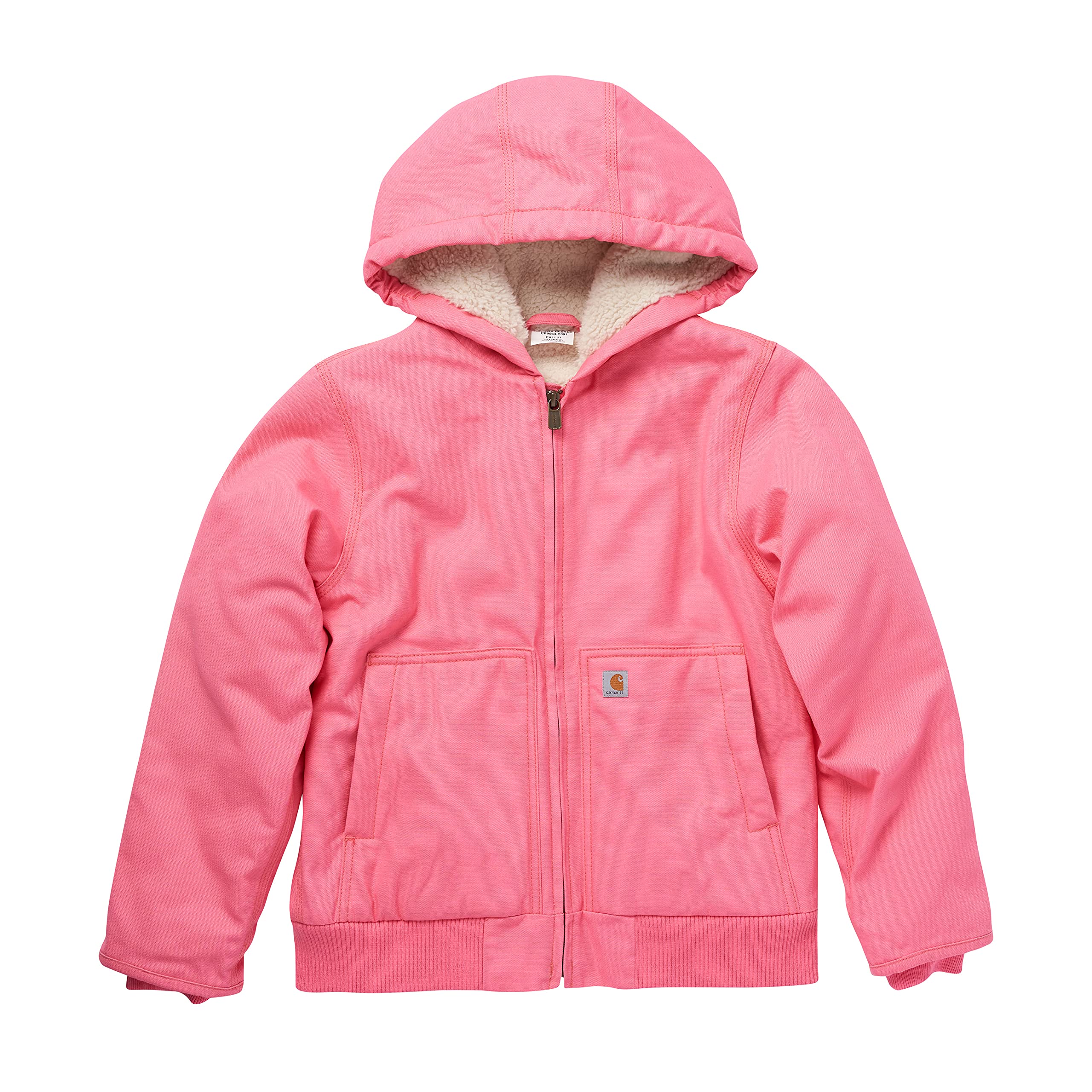 Carhartt Girls' Zip Front Canvas Insulated Hooded Active Jac