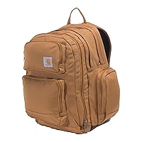 Carhartt 35l Backpack, Durable Pack with Laptop Sleeve and Duravax Abrasion Resistant Base, Everyday Triple Compartment Brown, One Size