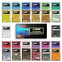  Craft Resin Mica Powder 26 Solid Colors, 4 Neon Glow for Epoxy  Resin - 100% Natural, Cosmetic-Grade Resin Color Pigment Powder for Epoxy  Resin DIY Crafts, Cosmetics, Soap - Cruelty-Free 