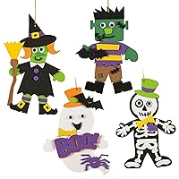 READY 2 LEARN Create Your Own Halloween Characters - Set of 4 - Halloween Crafts for Kids Ages 4-8 - DIY Party Favors, Ornaments, Magnets and Décor