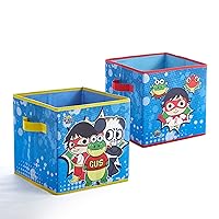Idea Nuova Ryan's World Set of 2 Durable Storage Cubes with Handles