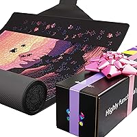Puzzlup Puzzle Mat Roll Up 1500 Pieces - 26 x 47 Inches - Portable Non Slip Jigsaw Puzzle Keeper - Suited for Puzzles of 500, 1000 or 1500 Pieces