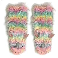 Oooh Yeah Women's Animal Grippers Slipper Socks, Fuzzy Winter Soft Sherpa Cozy Warm Socks, Cute Funny Fluffy Christmas Socks