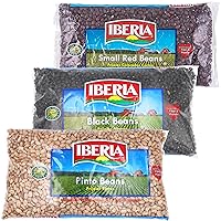 Black Beans 4lb. + Iberia Pinto Beans 4lb. + Iberia Small Red Beans 4 lb.