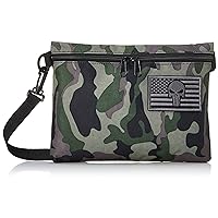 F-Style F-SD010553-101 Men's Sacoche with Patch, Water Repellent, Camouflage Pattern