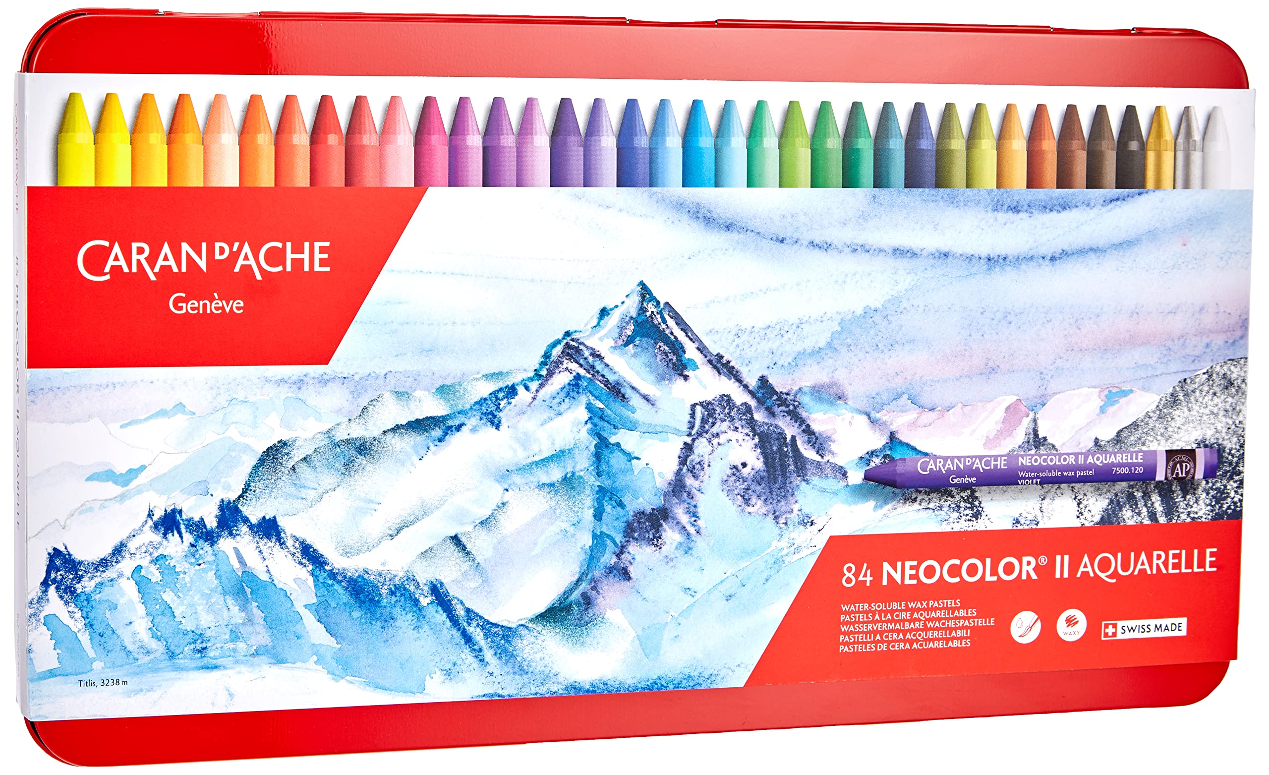 Mua Caran d'Ache Classic Neocolor II Water-Soluble Pastels, 84 Colors  (Packaging may vary) trên Amazon Mỹ chính hãng 2023 | Fado