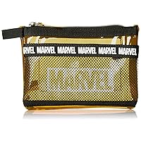 MARVEL(マーベル) Women Marvel Mv-177b Mesh Pockets, 2 Rooms, Clear Pouch, Yellow (Mv-181)