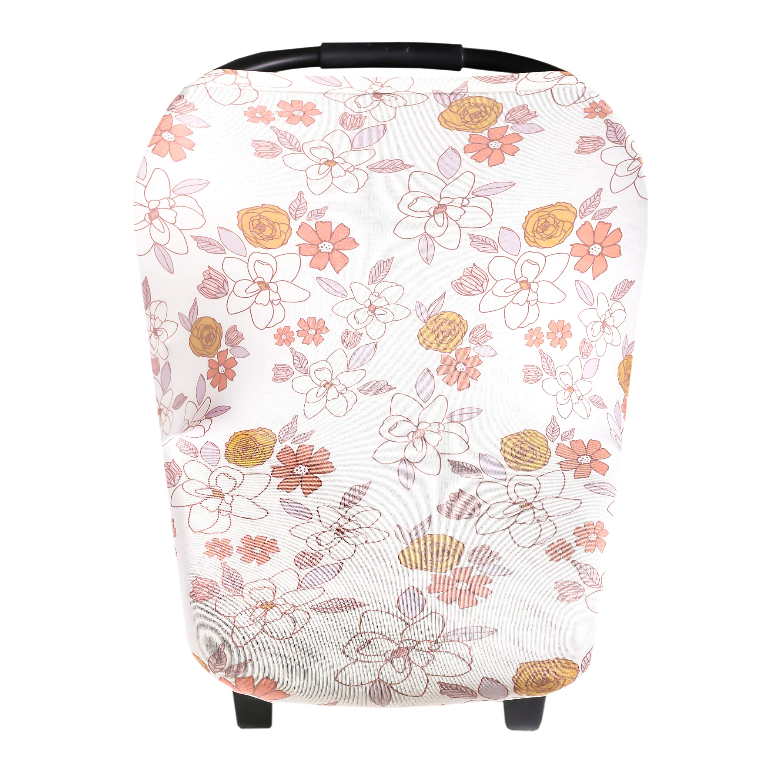 Baby Car Seat Cover Canopy and Nursing Cover Multi-Use Stretchy 5 in 1 Gift