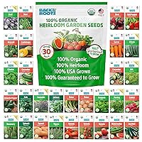 100% Heirloom Organic, Non-GMO & USA Grown Seeds | Variety 30-Pack | Top Herb, Fruit, and Veggies | Guaranteed to Grow
