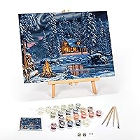 Ledgebay Paint by Numbers Kit for Adults: Beginner to Advanced Number Painting Kit - Kits Include - Aurora Bliss, 12