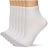 Hanes Womens Cool Comfort Toe Support Ankle Socks, 6-Pair Pack