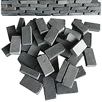 Miniature 1/16 Scale Wall Brick 200pcs Mini Clay Bricks Diorama Landscaping Accessories (Grey)