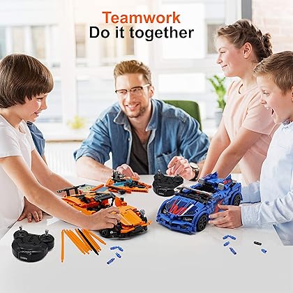 WISEPLAY Build Your Own RC Car Kit for Kids and Adults | 585pcs RC Car Kits to Build | STEM Building Toys for Boys & Girls Age 8-12 | Model Car Kits to Build for Kids 9-12 and Adults