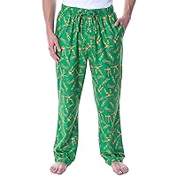 Nickelodeon Men's Teenage Mutant Ninja Turtles TMNT Allover Loungewear Sleep Bottoms Pajama Pants