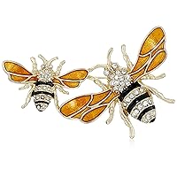 Napier Classics Goldtone and Yellow Bee Brooch Pin