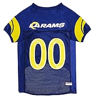 NFL Los Angeles Rams Dog Jersey, Size: Medium. Best Football Jersey Costume for Dogs & Cats. Licensed Jersey Shirt