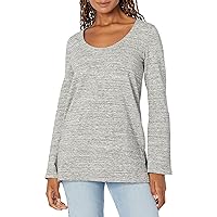 Daily Ritual Women's Terry Cotton and Modal Square-Sleeve Sweatshirt Tunic