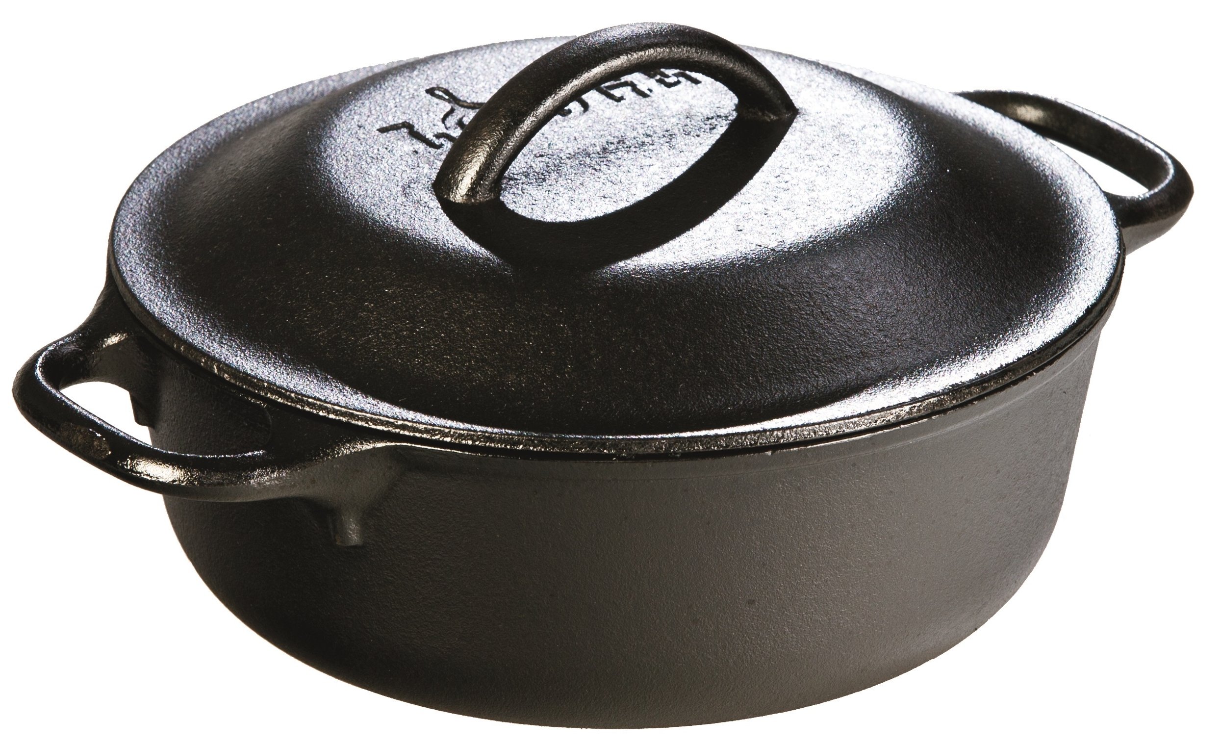 Lodge L2SP3 Cast Iron Serving Pot, Pre-Seasoned, 2-Quart,Black