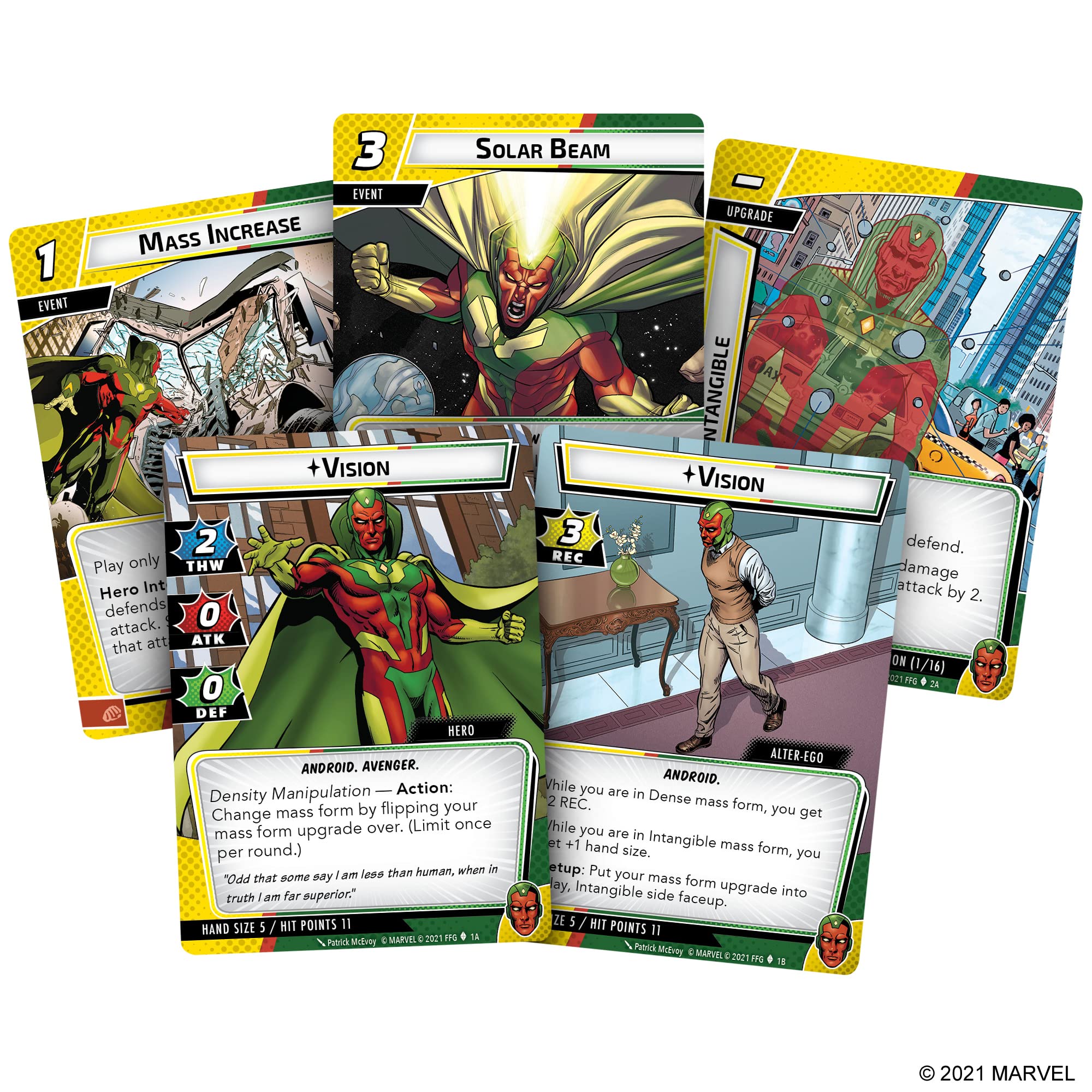 Fantasy Flight Marvel Champions The Card Game Vision Hero Pack | Strategy Card Game for Adults and Teens | Ages 14+ | 1-4 Players | Average Playtime 45-90 Minutes | Made Games, Various, (MC26en)